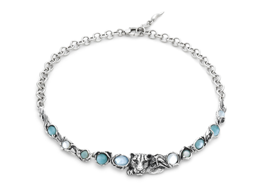 Collana Giovanni Raspini Donna BLU JAGUAR in Argento Madreperla 12680 - 12680